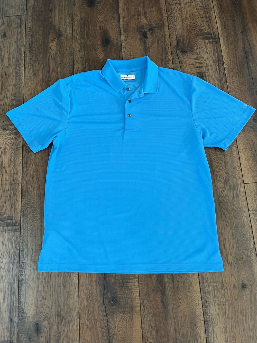 Grand Slam Men's Polo in Aqua Blue